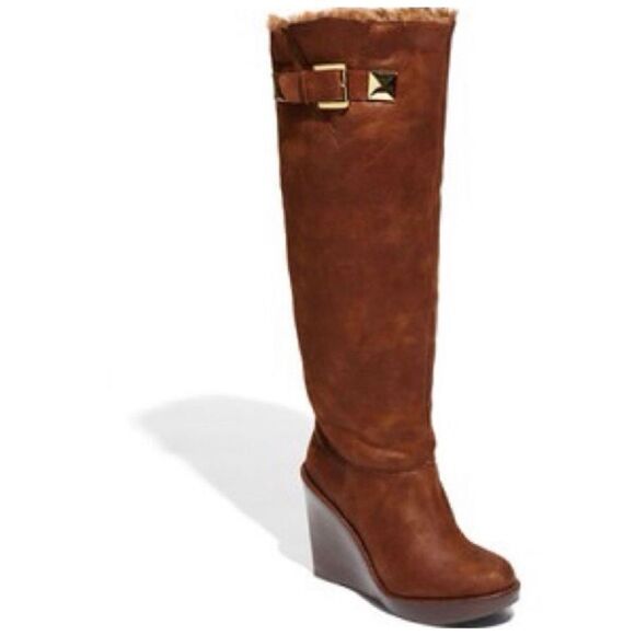 Michael Kors Calista Brown Faux Fur Lined Boots, Women’s Size 6.5 - Picture 1 of 12